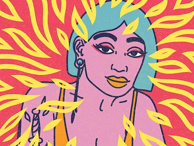 Divine Feminine bold design bold illustration character design design digital illustration fire girl girl illustration girl power illustration lady portrait portrait illustration procreate sassy spicy woman woman illustration woman power