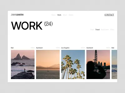 Portfolio Website Design branding clean design minimal minimalist photo photography portfolio portfolio design travel travel website typography ui ux website website design