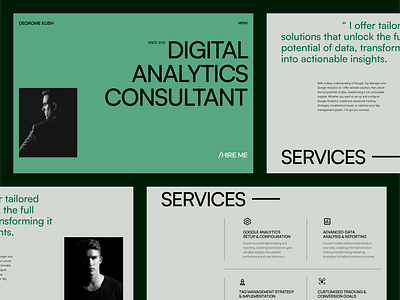 Consultant Website Design business coach consultant consultant website dailyui data analytics website data consultant data scraper data solution design landingpage modern design personal portfolio pixavail studio ui web design