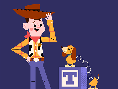Hey Howdy Hey! character cute fun illustration slinky dog toy toy story woody