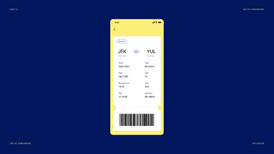 Daily UI #023: Boarding Pass app daily ui e commerce graphic design visual design