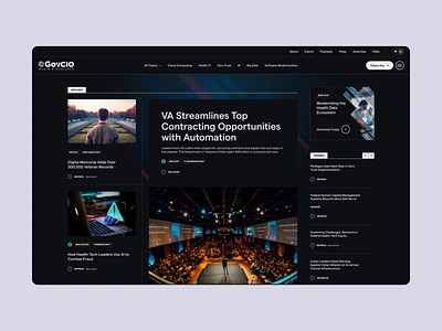 Media + Research blog government hub media replatform ui ux wordpress