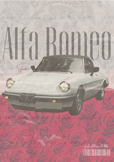 Alfa Romeo Spider Poster graphic design