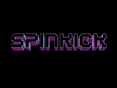 SpinKick Logo Animation 3d 3dmodel anerin animation blender branding design digital font graphic design kick logo modeling motion motion graphics pixel rainbow spin typography wordmark