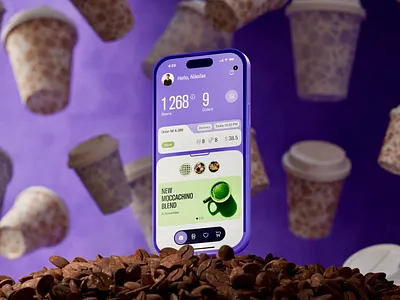 Coffee Delivery | Application 3d application arabica blend branding cg cinema4d coffe delivery design drink mobile moccachino product redshift render rozov ui visualisation wnbl