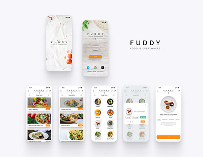 FOOD APP DESIGN app design branding design food app design graphic design illustration logo typography ui uiux ux vector