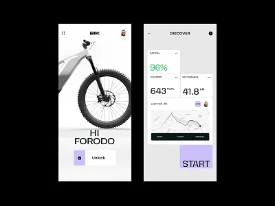 Smart Bike App app clean creative design mobile mobileapp trendy typography ui uiux ux