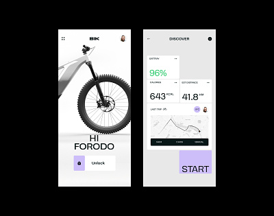 Smart Bike App app clean creative design mobile mobileapp trendy typography ui uiux ux