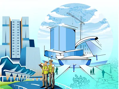 Annual Report Cover Illustration branding design graphic design illustration layout logo typography ui ux vector