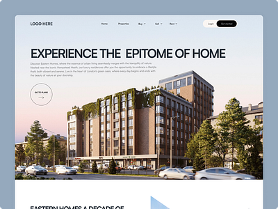 Real estate Website Design Concept 2024 3d animation blue color branding design dribbble graphic design home page hotel landing page logo minimal design motion graphics premium design real estate trend ui website website design