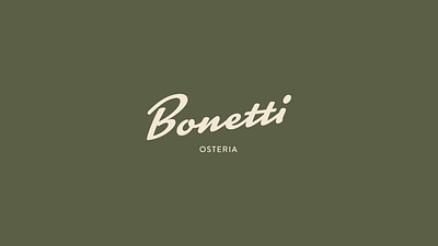 Bonetti Osteria branding design food logo graphic design italian restaurant italy logo logo design pasta pizza restaurant logo typography