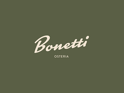 Bonetti Osteria branding design food logo graphic design italian restaurant italy logo logo design pasta pizza restaurant logo typography