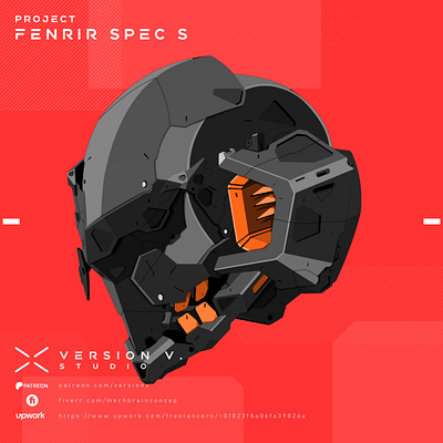 FENRIR SPEC S armor clip studio concept art drawing graphic designgame asset gundam illustration machine mecha painting photosop robot scifi weapon