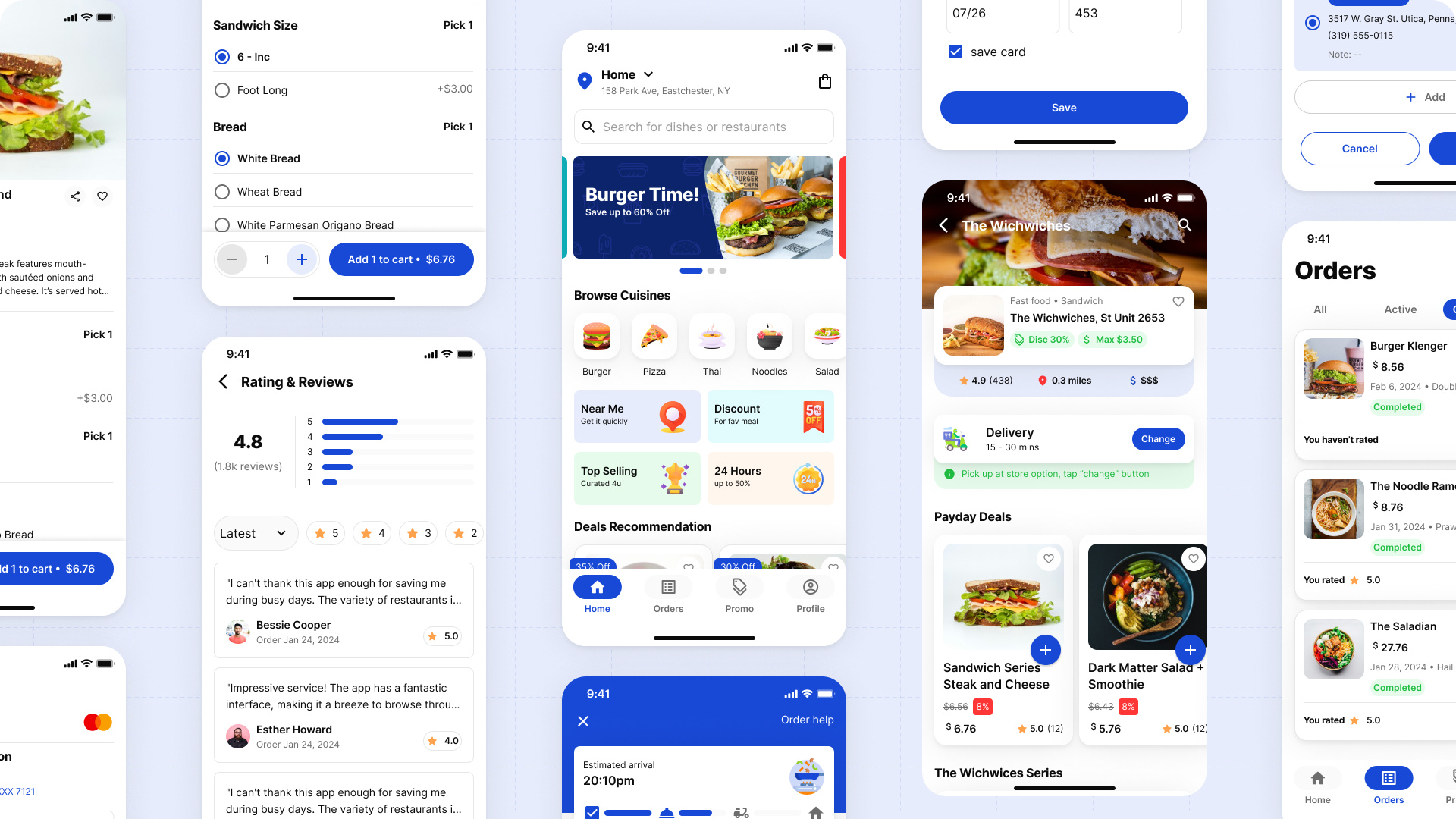 Food Delivery - Mobile App UIKit delivery app ui delivery food uikit delivery mobile app delivery ui ecommerce ui food delivery food online order mobile ui