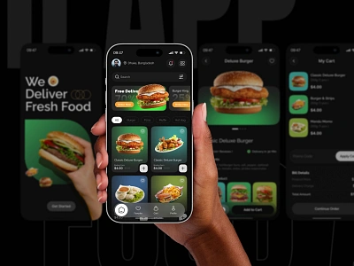 Food Mobile App | Oripio Design Agency agency app design delivery app food app delivery food app design mobile app oripio oripio design agency oripio studio restaurant restaurant app ui design ux design