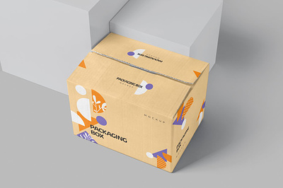 Cardboard Packaging Box Mockups big box branding card cardboard packaging box mockups goods kraft luggage mock mockup package packaging presentation ups