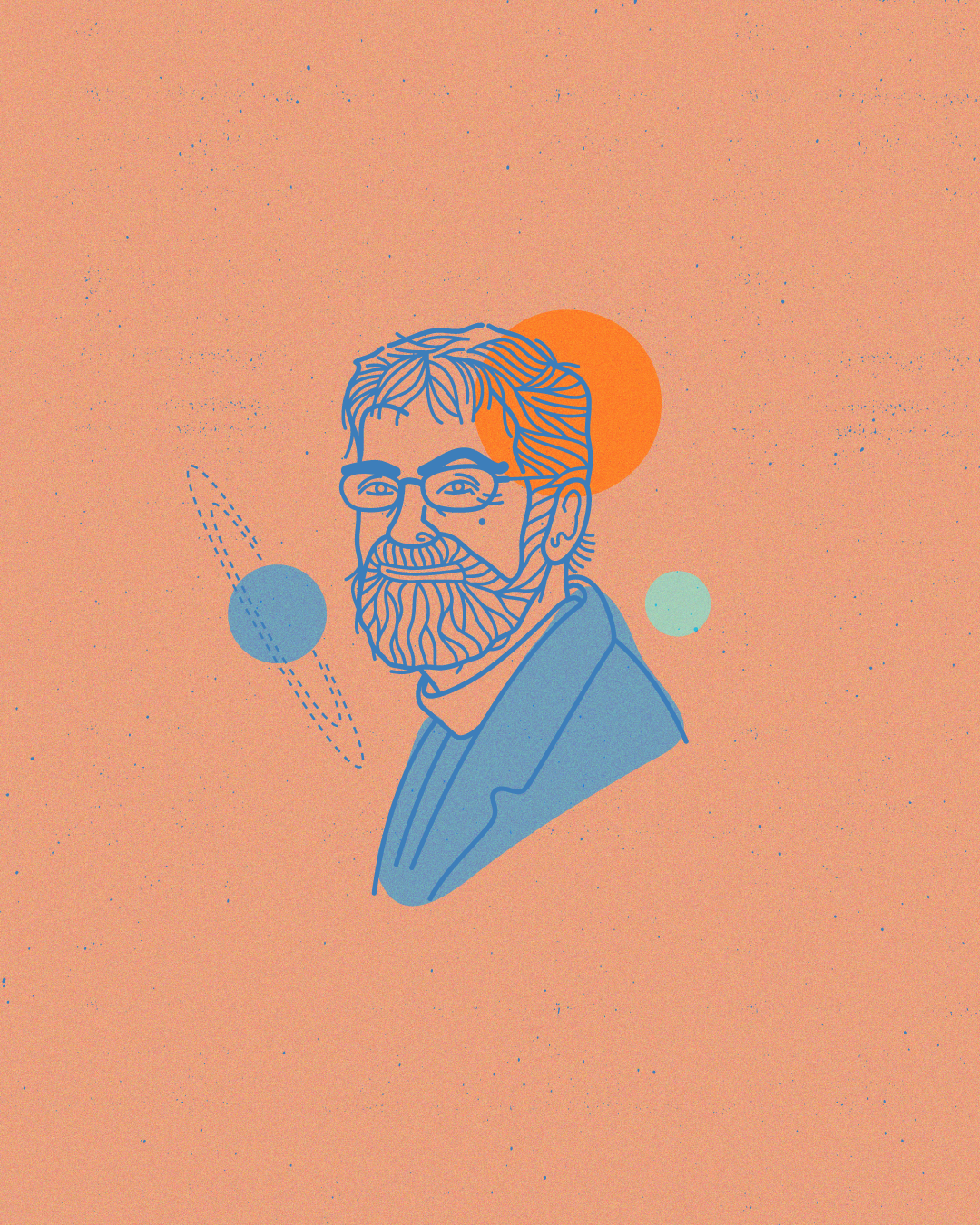 UTG MAG: Br. Guy Consolmagno astronomy catholic church editorial illustration interview jesuit magazine portrait priest print religious science
