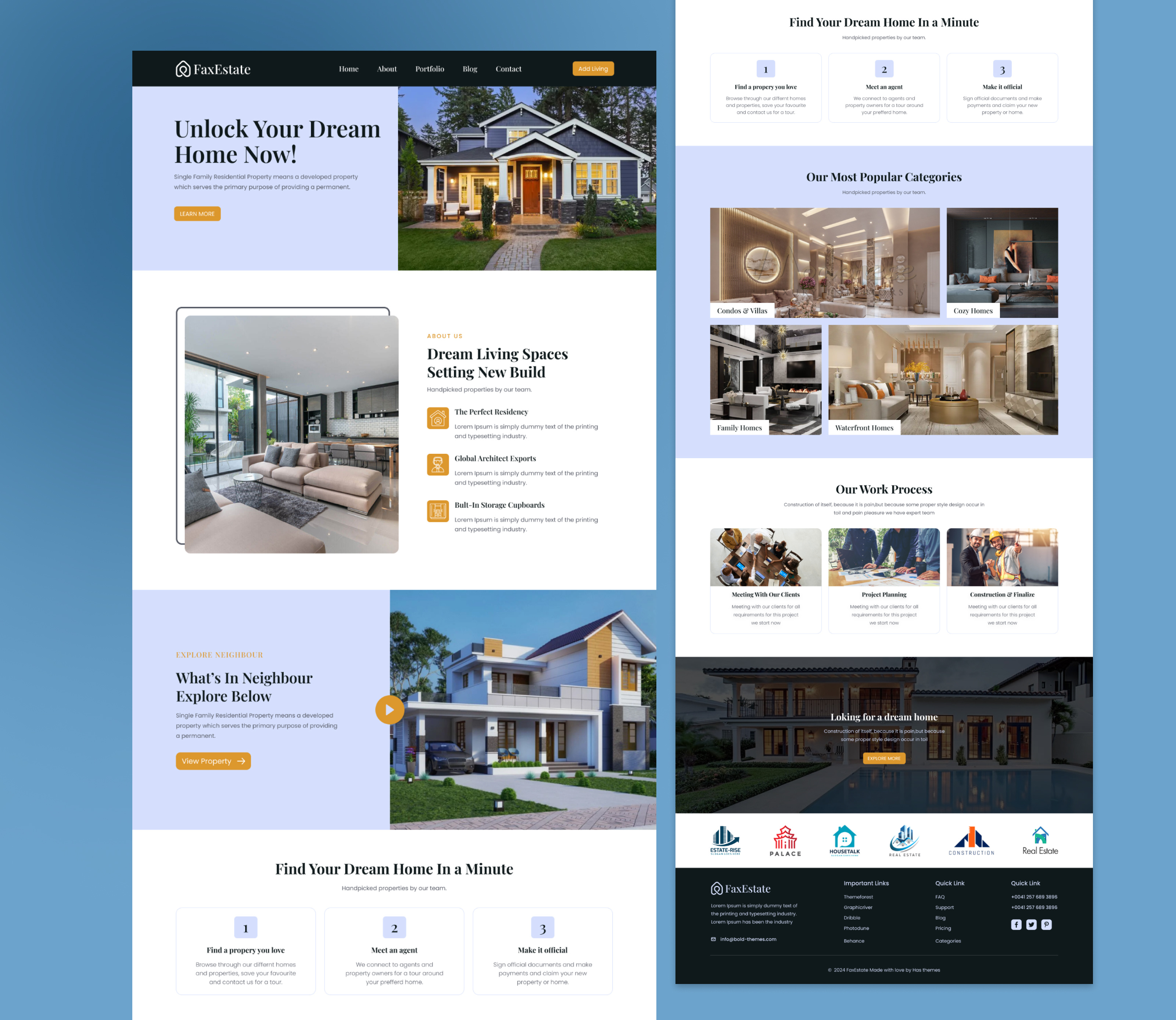 Real Estate Landing Page by Zannatul Ferdoush on Dribbble