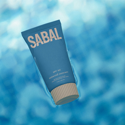 Sabal B-Side blue brand brand assets branding concept creative design graphic design identity illustration logo logo design package packaging skin skincare sun sunscreen vector