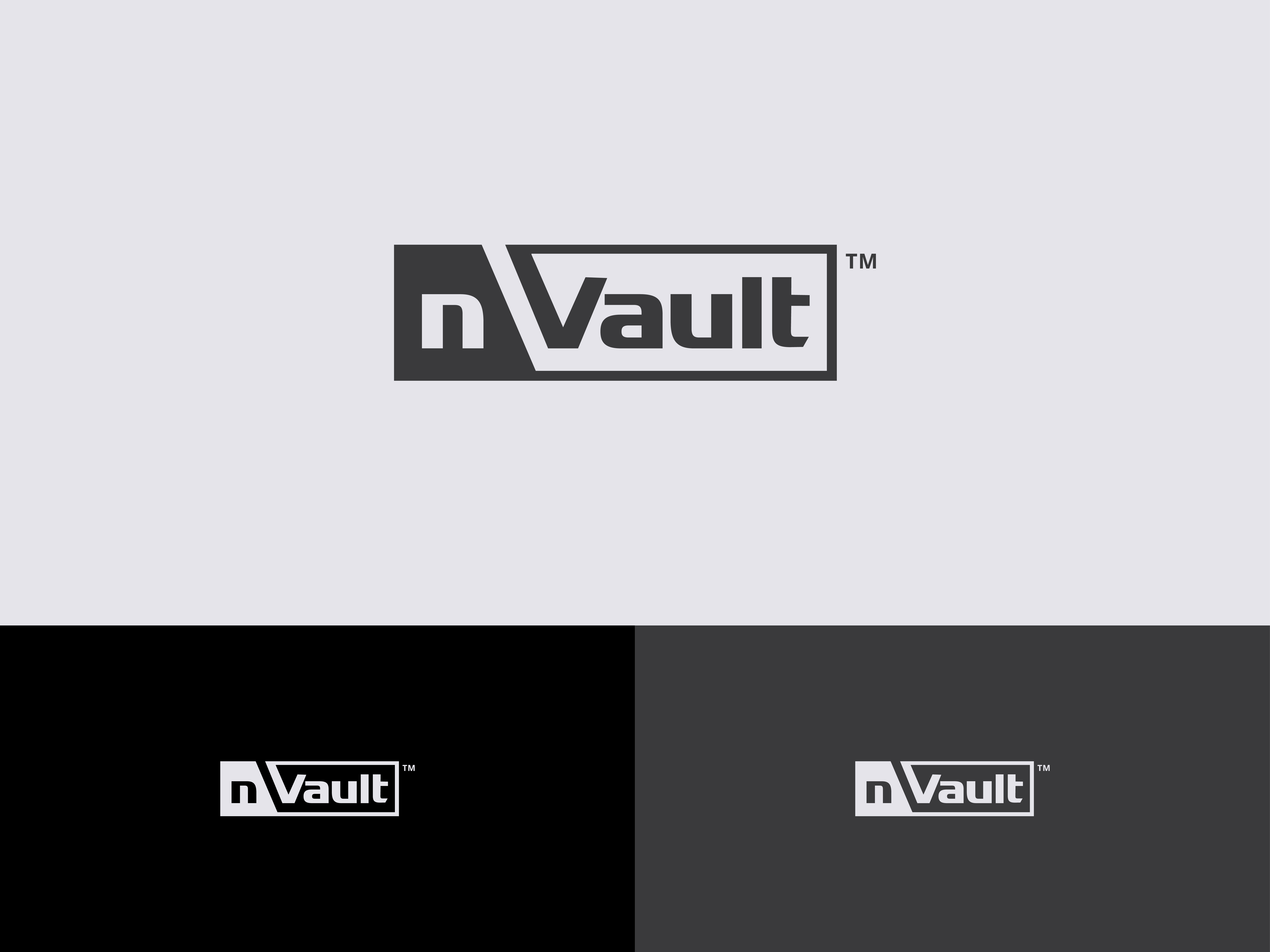 nVault Logo brand design brand identity branding construction logo logo logo design nvault logo