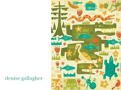 Illustrator Denise Gallagher + Mural Art for Walmart illustration mural art