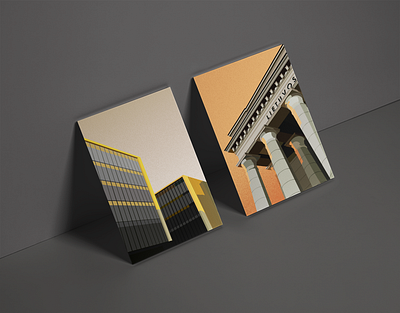 POSTCARDS architecture goldenhour graphic design illustration lithuania postcard