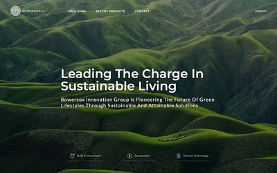 Sustainable Consulting Landing Page branding ui