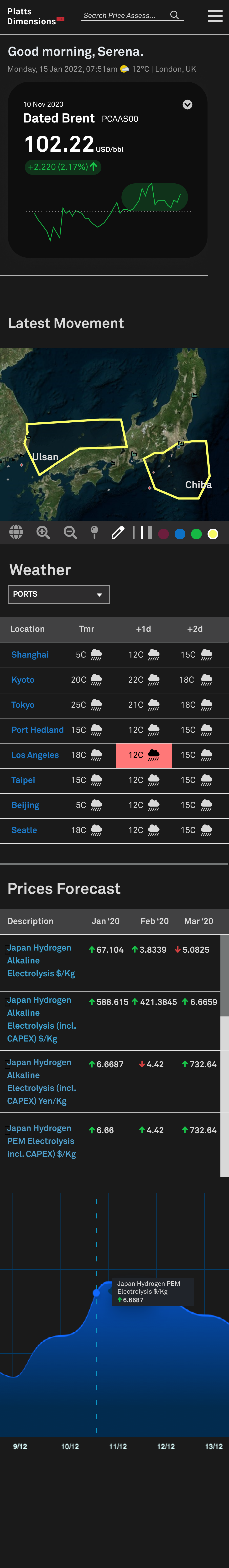 Example of Mobile Financial Dashboard Design