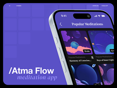 Atma Flow Meditation App 2024 ai ai based app design figma ios meditation ui ux