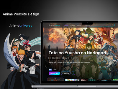 Anime website (UI) animation graphic design landing page motion graphics ui user experience user interface ux website