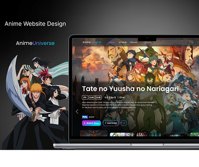 Anime website (UI) animation graphic design landing page motion graphics ui user experience user interface ux website