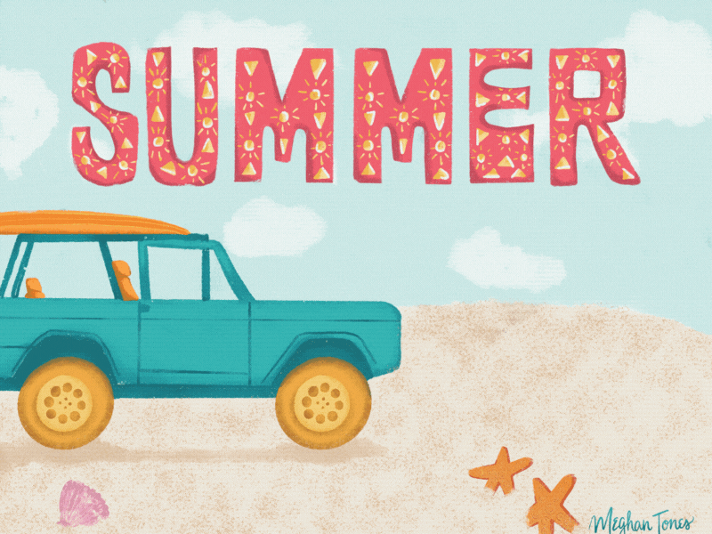 Illustrator Meghan Jones + Summer animation graphic design illustration