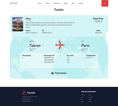 Factor Paage (Travel Website) graphic design ui