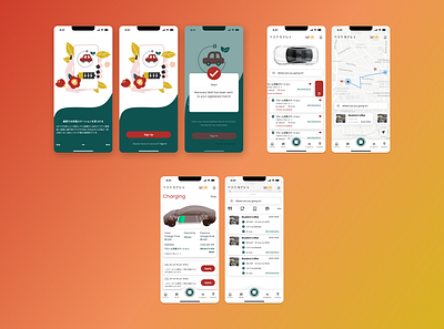 Mobile App Design: Car Charger Spots app design mobile app ui ux