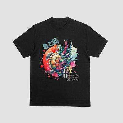 Turtle & Dragon I branding design dragon graphic design harajuku streetwear t shirt turtle