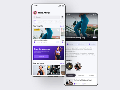 Simple Fitness iOS App app mobile sport ui ux