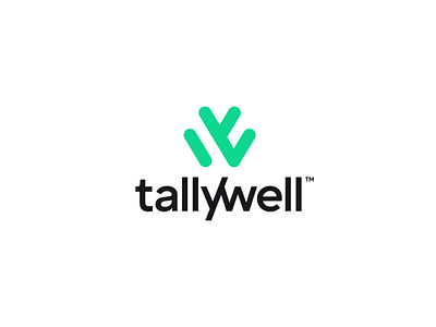 Tallywell Logo fitness green health logo tallywell