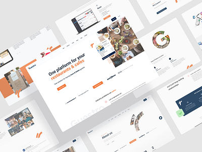 Guestro platform landing page - Daily UI 12 caffee bar caffees dailyui dailyuichallenge food guestro landing page modern restaurant ui ux website