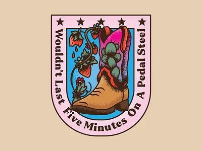 Jason Isbell Strawberry Woman Badge american traditional badge boots country illustration jason isbell pedal steel strawberry tattoo yallternative