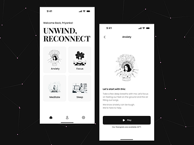 Day 05/30 UI Challenge 30dayschallenge meditation app mindfulness productdesign ui uichallenge uidesign uiux