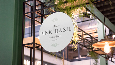 Pink Basil (Logo Design) bakery logo brand identity branding design french cuisine graphic design logo logo design logotype visual identity