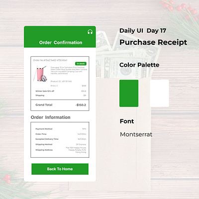 PURCHASE RECEIPT branding dailyui design dribble graphic design illustration logo ui ux vector