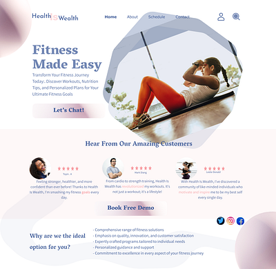 Fitness_Shot animation branding graphic design landing page ui