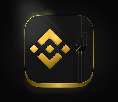 Binance icon golden graphic design logo