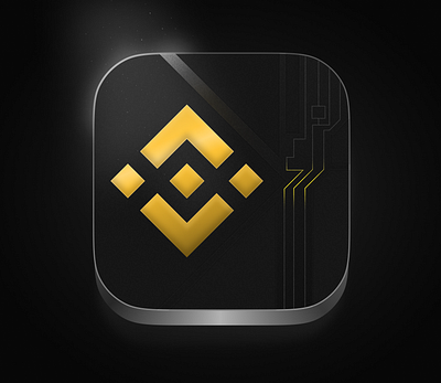 Binance icon - silver graphic design logo