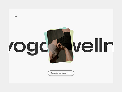 Yoga + Wellness Studio Website Hero cards design hero meditation minimal studio text ui website wellness yoga