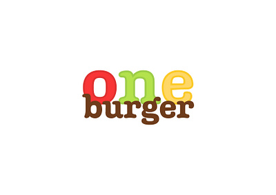 One Burger - Day 33 branding dailylogo dailylogochallenge design graphic design logo typography vector