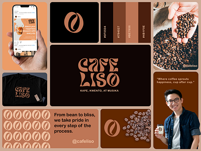 Cafe Liso logo cafe coffe coffee bean coffeeshop graphic design logo visual identity