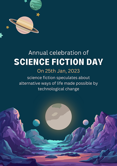 Science Fiction Poster graphic design poster ui design