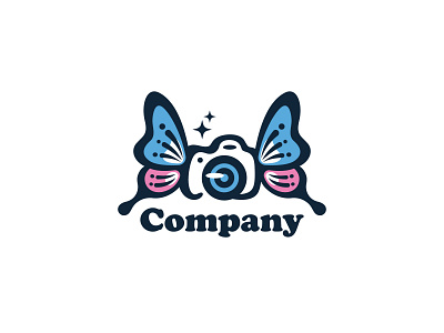 Butterfly Camera Logo branding graphic design logo logo design photography